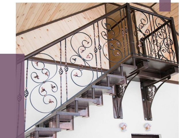 Кованые лестницы в Ефремах от 79911 руб. под ключ