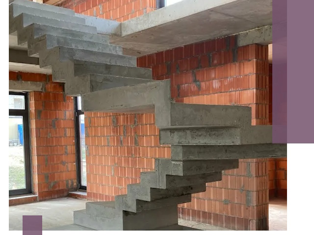 Изготовление бетонных лестниц под ключ в Ефремах