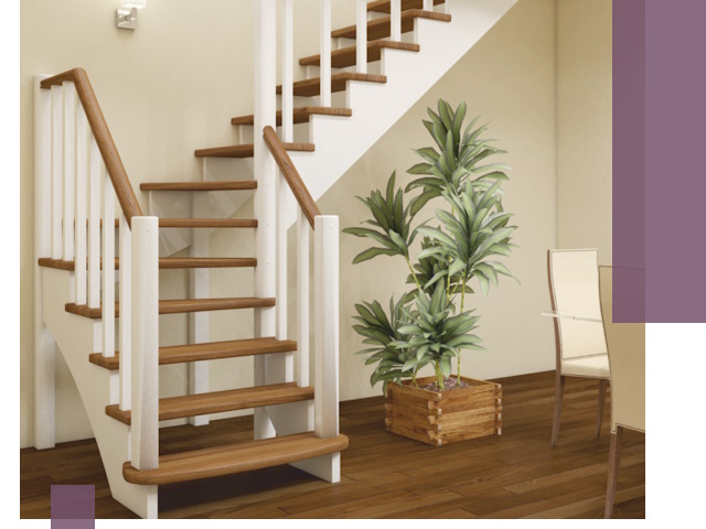 Г-образные лестницы под ключ в Ефремах — изготовление и монтаж