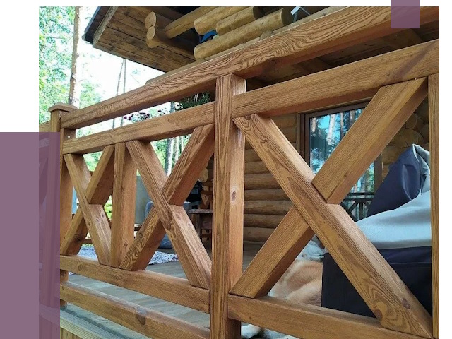 Деревянные перила под ключ в Ефремах от 7684 руб. 