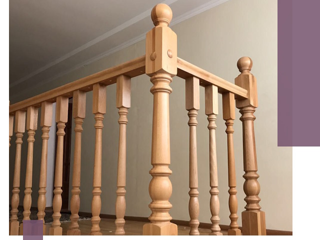 Деревянные перила на заказ в Ефремах: монтаж и изготовление