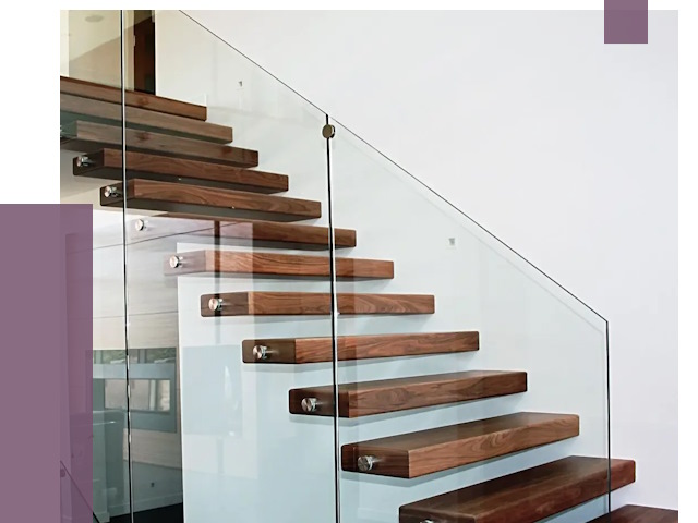 Стеклянные перила для лестницы в Ефремах от 14855 руб.