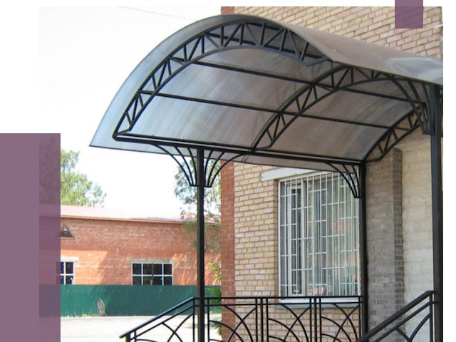 Металлические навесы и козырьки в Ефремах от 12806 руб.