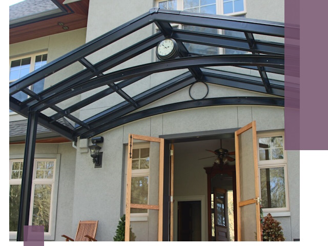 Изготовление и монтаж навесов и козырьков в Ефремах