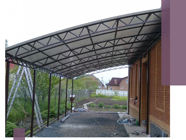 Профессиональный монтаж навесов под ключ в Ефремах