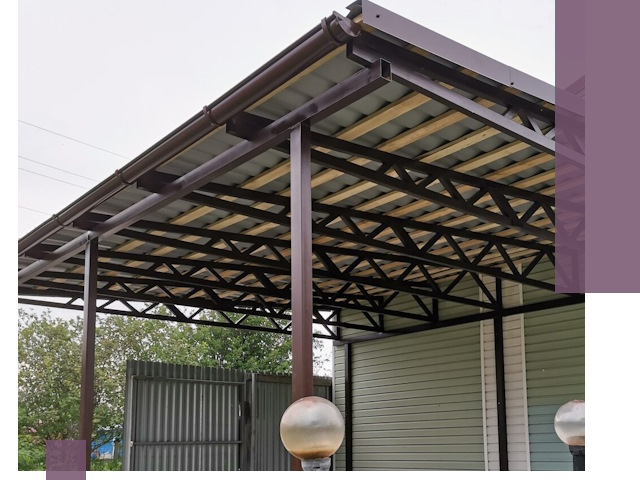 Навесы под ключ в Ефремах: изготовление, монтаж и гарантия