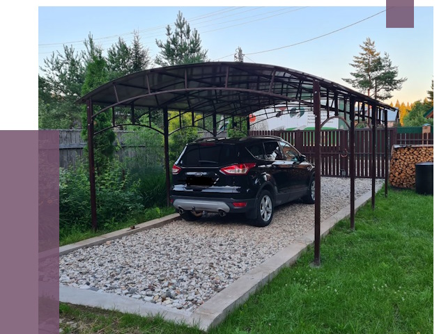Навесы для автомобиля в Ефремах от 13165 руб.  | ПРОЛЁТ-Фрм