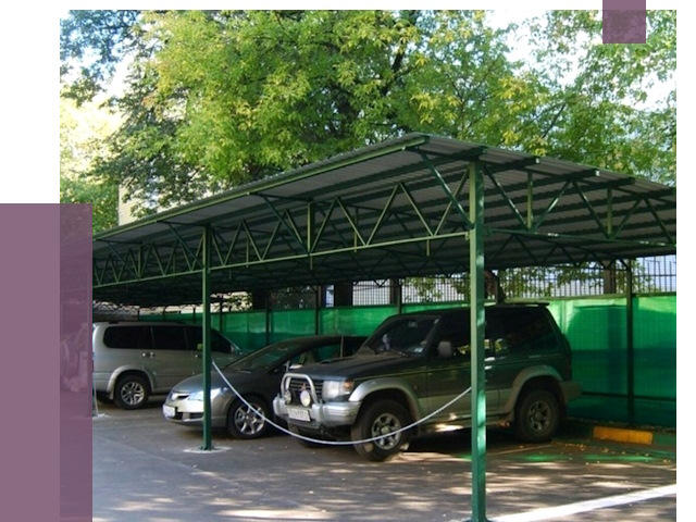 Навесы для парковки в Ефремах от 80423 руб. заказать | ПРОЛЁТ-Фрм