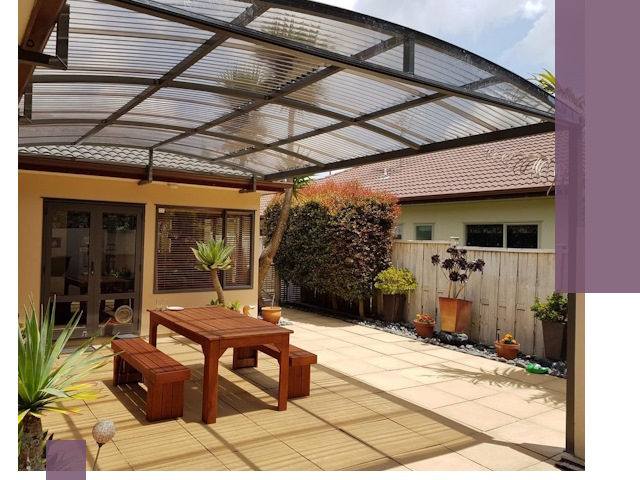 Навесы во двор под ключ в Ефремах — изготовление и монтаж