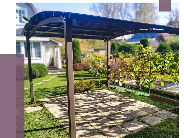 Навесы для дачи в Ефремах от 12755 руб. под ключ — ПРОЛЁТ-Фрм