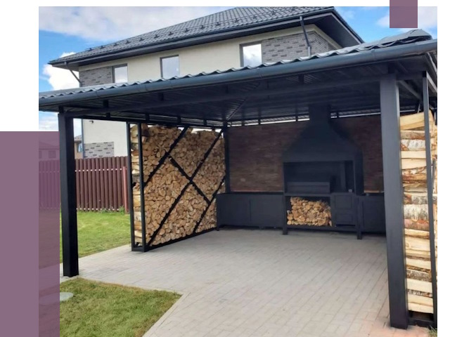 Навесы для барбекю в Ефремах от 12755 руб. под ключ | ПРОЛЁТ-Фрм