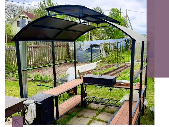 Навесы для барбекю в Ефремах: изготовление, монтаж и демонтаж