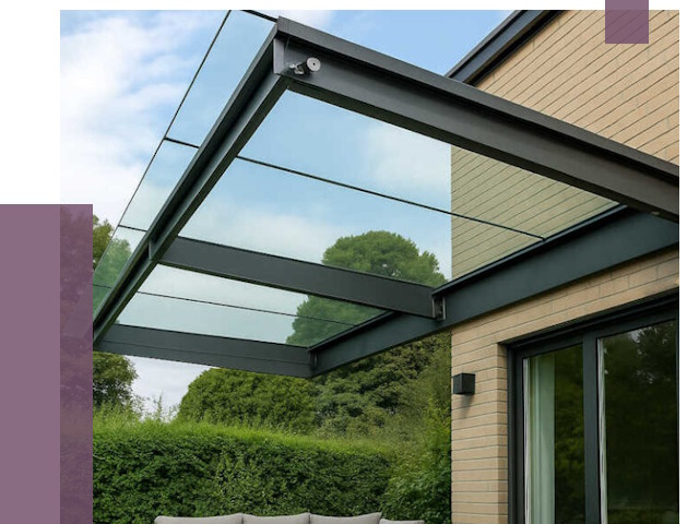 Стеклянные навесы и козырьки в Ефремах от 12294 руб.