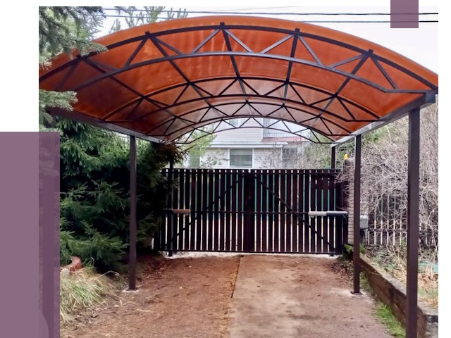 Арочные навесы в Ефремах от 12755 руб. — изготовление и монтаж | ПРОЛЁТ-Фрм