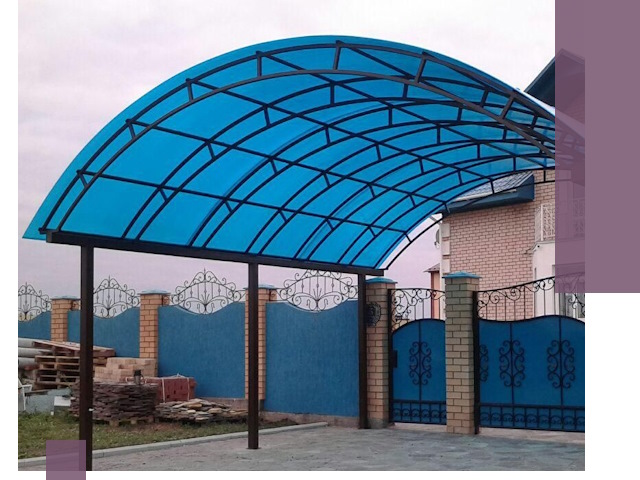 Арочные навесы под ключ в Ефремах — изготовление и монтаж
