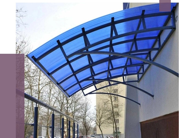 Козырьки из поликарбоната в Ефремах от 4303 руб. под ключ | ПРОЛЁТ-Фрм