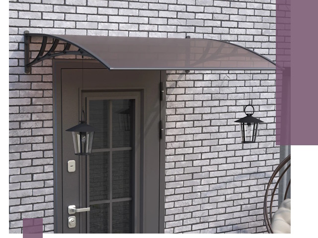 Недорогие козырьки и навесы под ключ в Ефремах