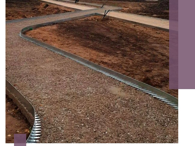 Металлические бордюры под ключ в Ефремах — изготовление и монтаж