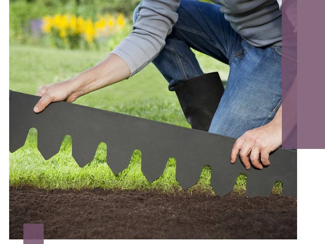 Металлические бордюры для газона в Ефремах — изготовление и монтаж