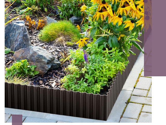 Металлические бордюры для клумб в Ефремах — производство и монтаж